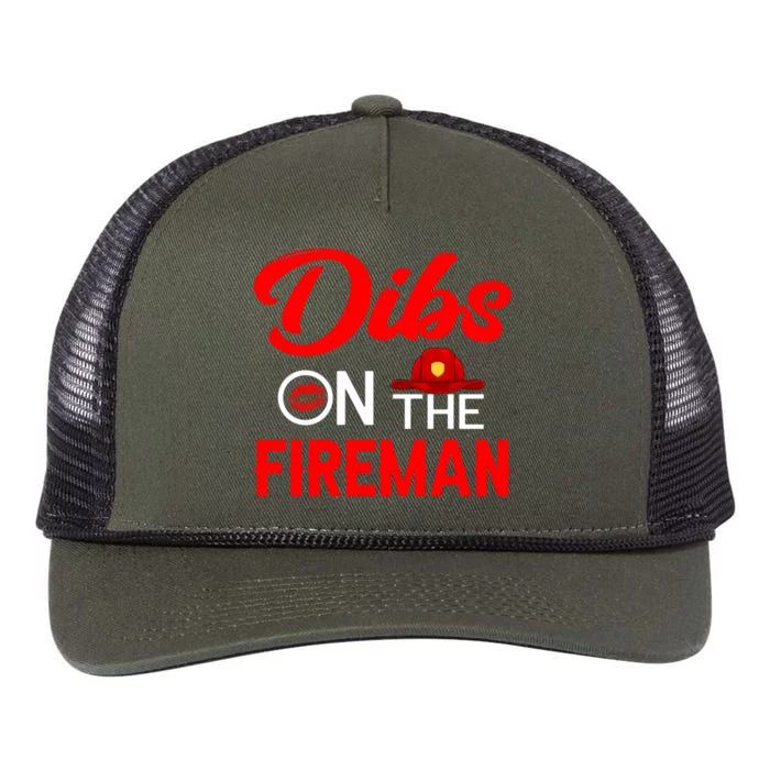 On The Fire Funny Firefighter Firefighting Graphic Gift Retro Rope Trucker Hat Cap