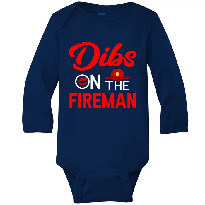 On The Fire Funny Firefighter Firefighting Graphic Gift Baby Long Sleeve Bodysuit