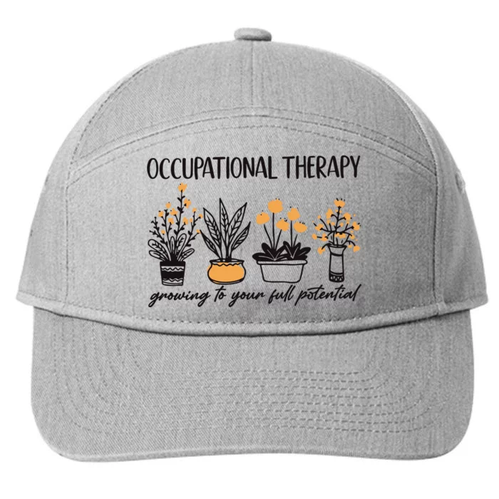 Occupational Therapy Floral TherapyGrowing To Your Full Potential 7-Panel Snapback Hat