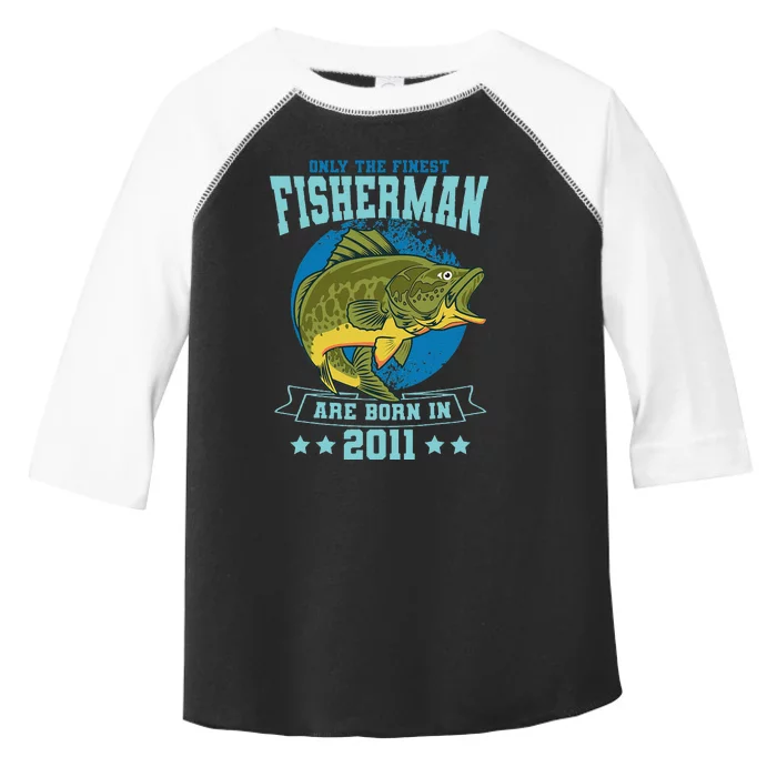 Only The Finest Fishermen Are Born In 2011 Fishing Bday Toddler Fine Jersey T-Shirt