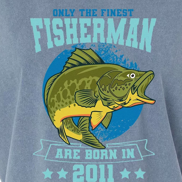 Only The Finest Fishermen Are Born In 2011 Fishing Bday Garment-Dyed Women's Muscle Tee