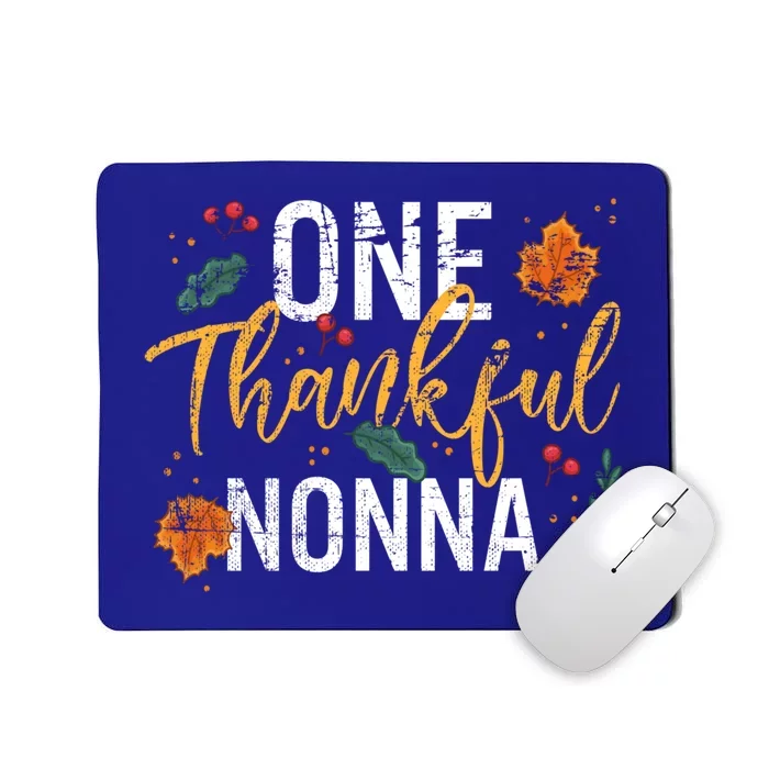 One Thankful Grandma Nonna Cute Fall Thanksgiving Gift Mousepad