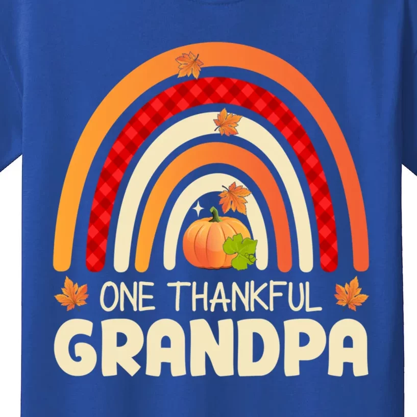 One Thankful Grandpa Family Matching Thanksgiving Great Gift Kids T-Shirt