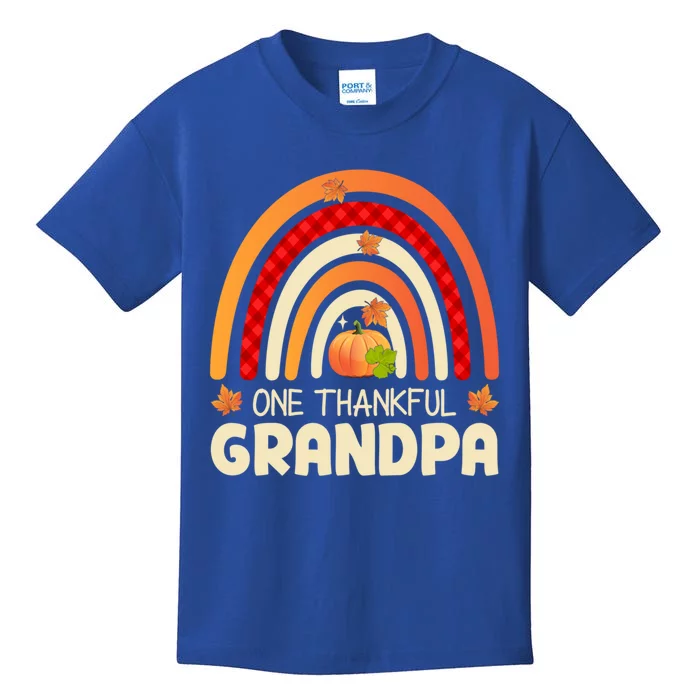 One Thankful Grandpa Family Matching Thanksgiving Great Gift Kids T-Shirt