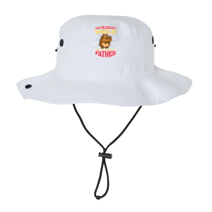 Only The Greatest Uncle Get Promoted To Father With A Bear Gift Legacy Cool Fit Booney Bucket Hat