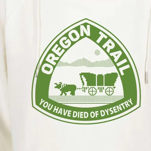 Oregon Trail Green Womens Funnel Neck Pullover Hood