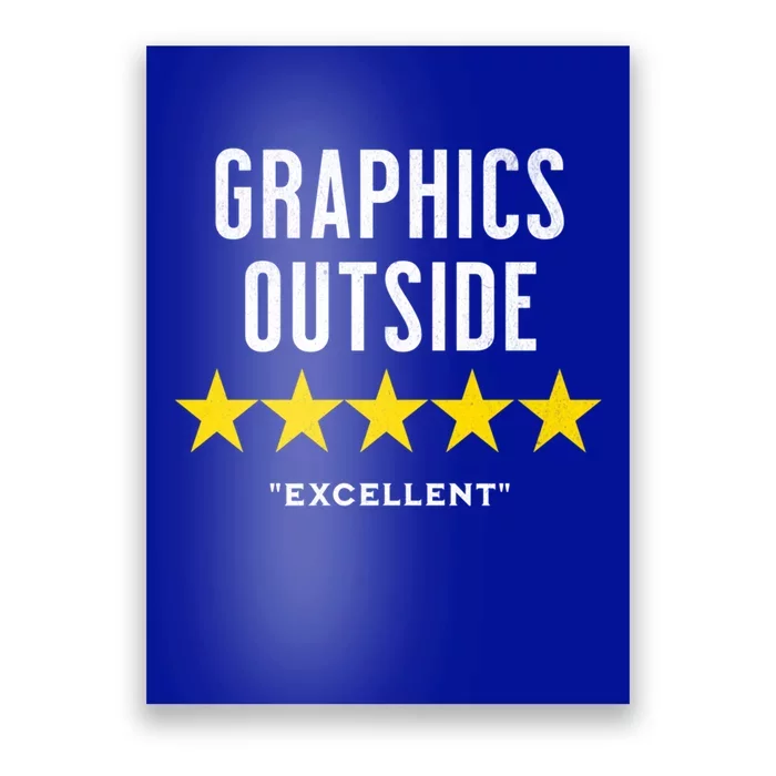 Outside The Graphics Were Excellent Outdoor Nature Ratings Funny Gift Poster