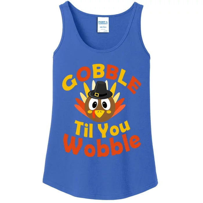 Outfit Thanksgiving Gobble Til You Wobble Funny Gift Ladies Essential Tank