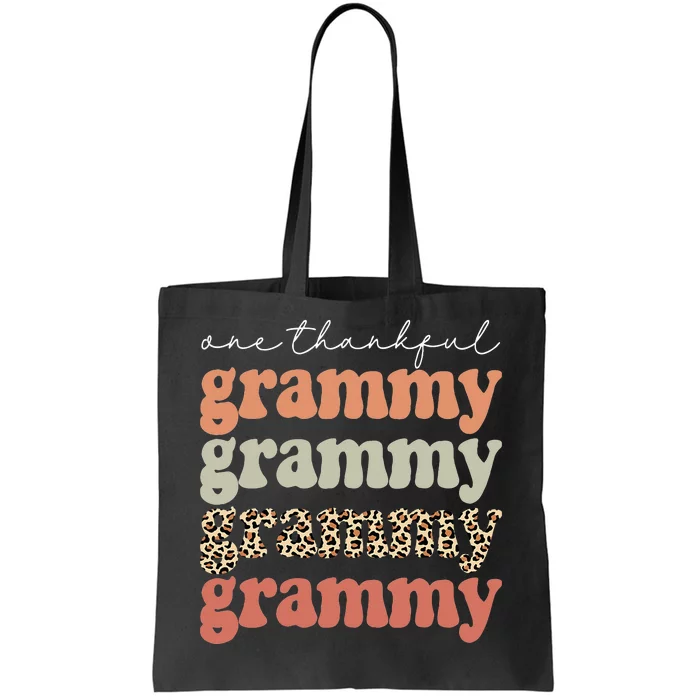 One Thankful Grammy Autumn Tree Fall Leaves Thanksgiving Tote Bag