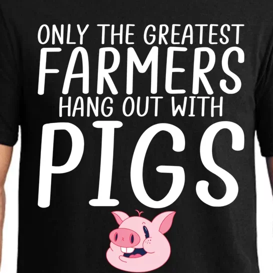 Only The Greatest Farmer Hang Out With Pigs Farm Farming Gift Pajama Set