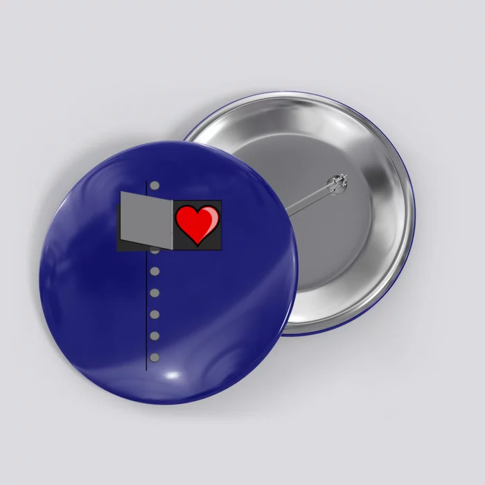 Oz Tin Heart Halloween Wizard Of Oz Tin Costume Gift Button