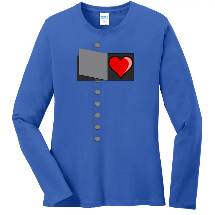 Oz Tin Heart Halloween Wizard Of Oz Tin Costume Gift Ladies Long Sleeve Shirt