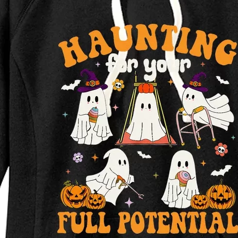 Occupational Therapy Haunting Your Full Potential Halloween Women's Fleece Hoodie