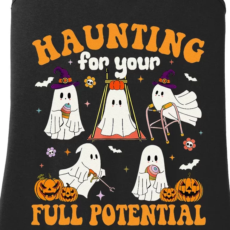 Occupational Therapy Haunting Your Full Potential Halloween Ladies Essential Tank