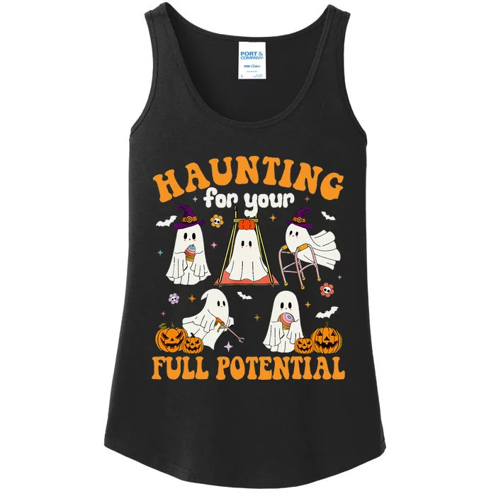 Occupational Therapy Haunting Your Full Potential Halloween Ladies Essential Tank