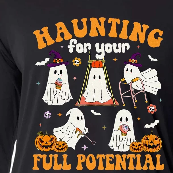 Occupational Therapy Haunting Your Full Potential Halloween Cooling Performance Long Sleeve Crew