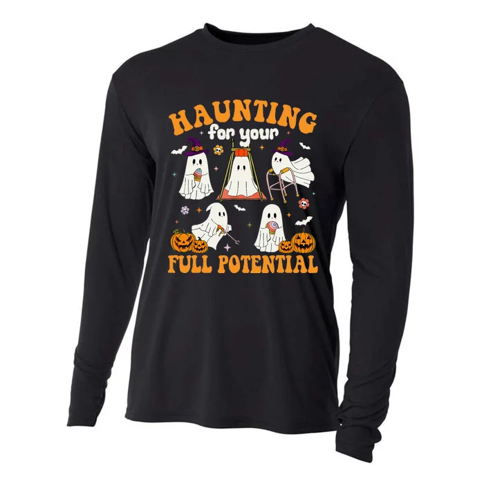 Occupational Therapy Haunting Your Full Potential Halloween Cooling Performance Long Sleeve Crew