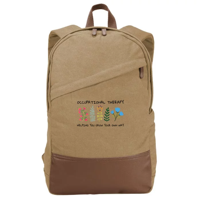 Occupational Therapy Helping You Grow Your Own Way Ot Cotton Canvas Backpack