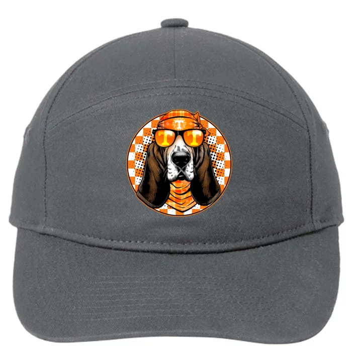 Orange Tennessee Hound College Football Sports Fan 7-Panel Snapback Hat