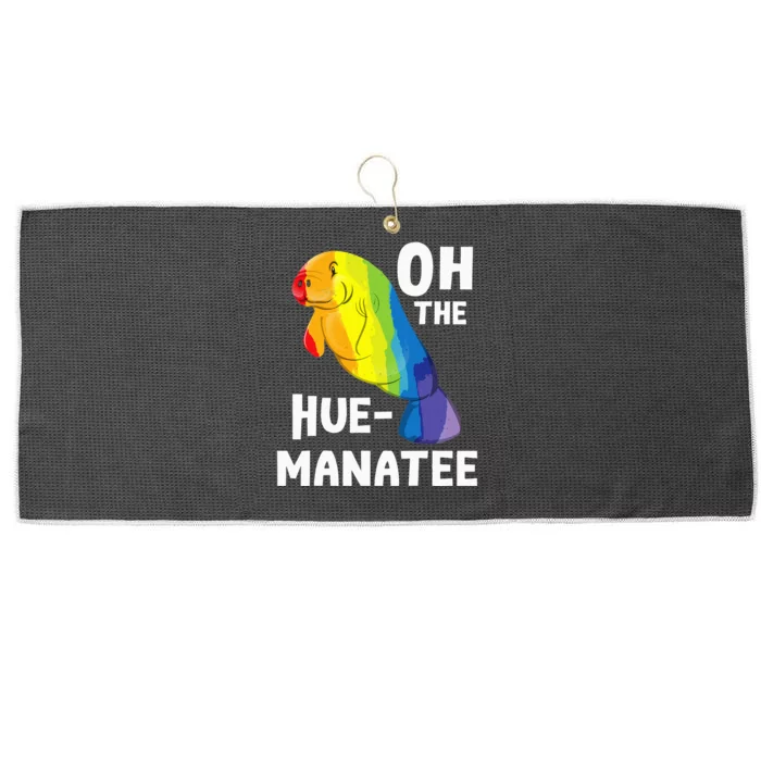 Oh The Hue Manatee Zookeeper Marine Biologist Zoologist Large Microfiber Waffle Golf Towel