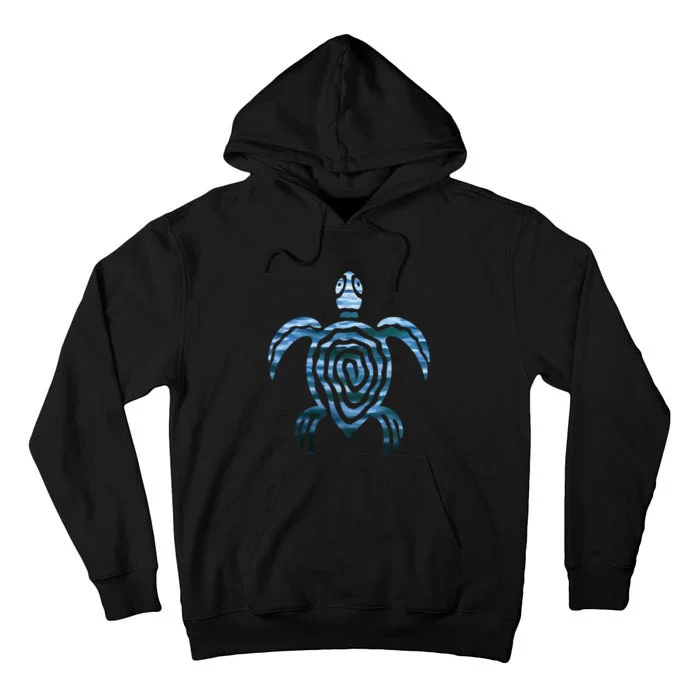 Ocean Turtle In Sea Waves Animal Lover Funny Turtle Life Tall Hoodie