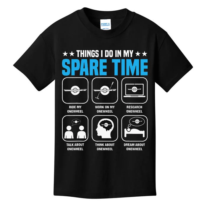 Onewheel Things I Do In My Spare Time One Wheel Kids T-Shirt