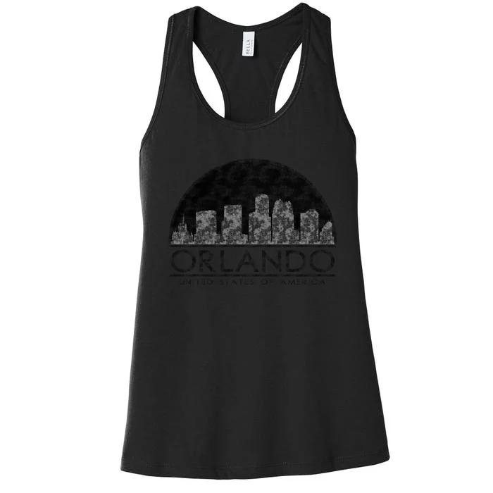 Orlando Texturized Logo Women's Racerback Tank