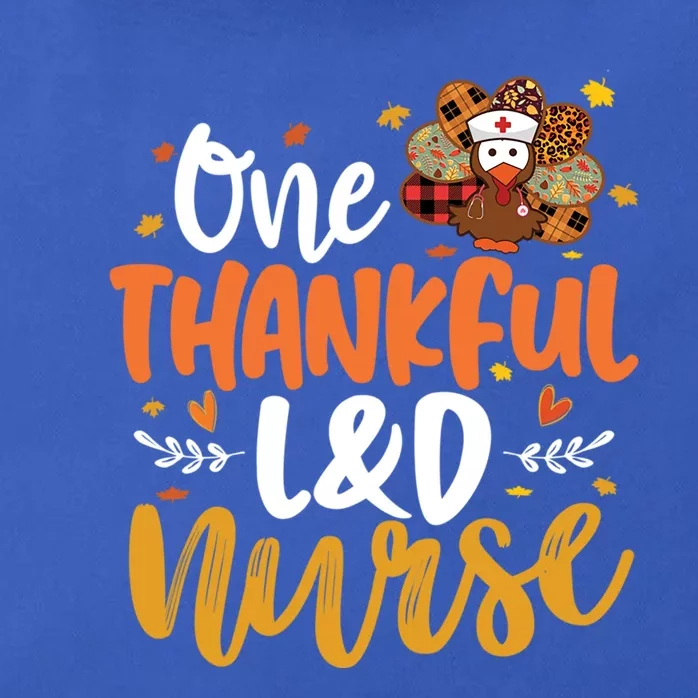 One Thankful L And D Nurse Turkey Leopard Plaid Thanksgiving Gift Zip Tote Bag