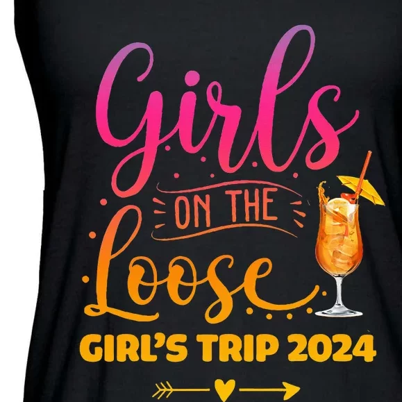 On The Loose Tie Dye Weekend Trip 2024 Ladies Essential Flowy Tank