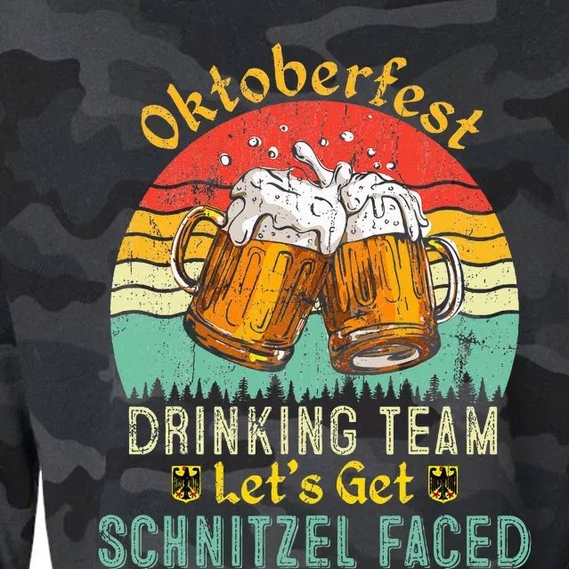 Oktoberfest Team Lets Get Schnitzel Faced German Cropped Pullover Crew