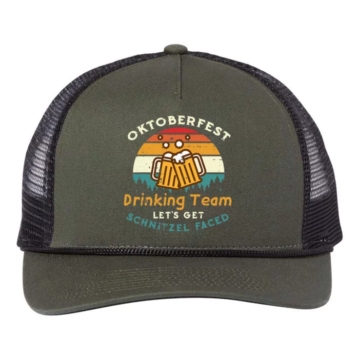 Oktoberfest Team Lets Get Schnitzel Faced German Retro Rope Trucker Hat Cap