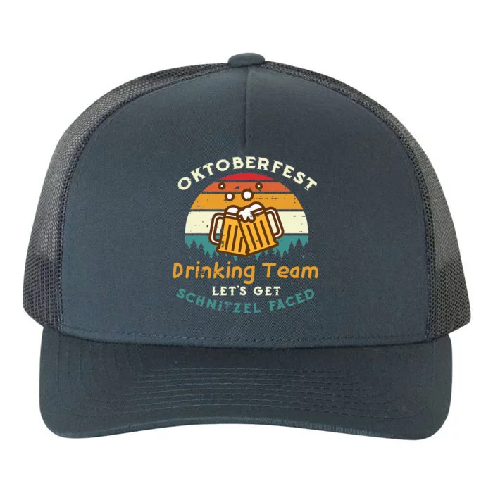 Oktoberfest Team Lets Get Schnitzel Faced German Yupoong Adult 5-Panel Trucker Hat