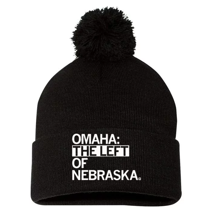 Omaha The Left Of Nebraska Pom Pom 12in Knit Beanie