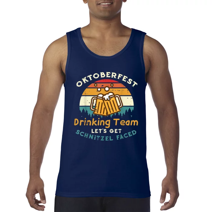 Oktoberfest Team Lets Get Schnitzel Faced German Tank Top