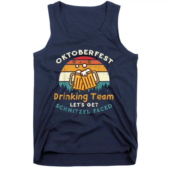 Oktoberfest Team Lets Get Schnitzel Faced German Tank Top