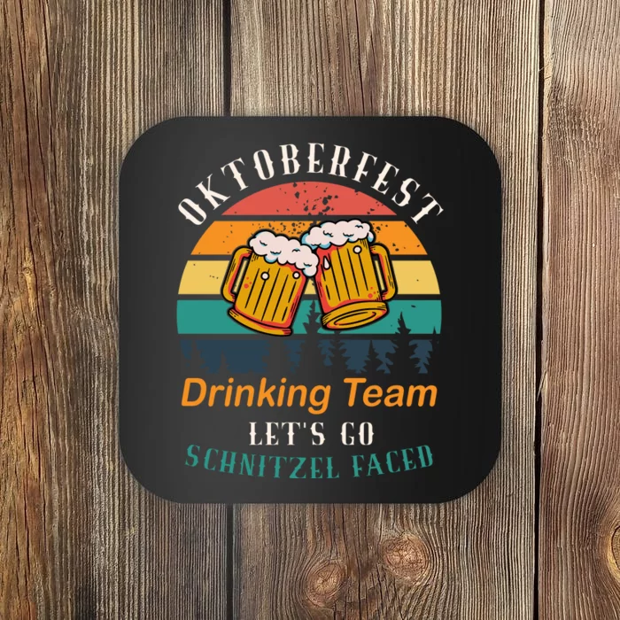 Oktoberfest Team Lets Get Schnitzel Faced Coaster