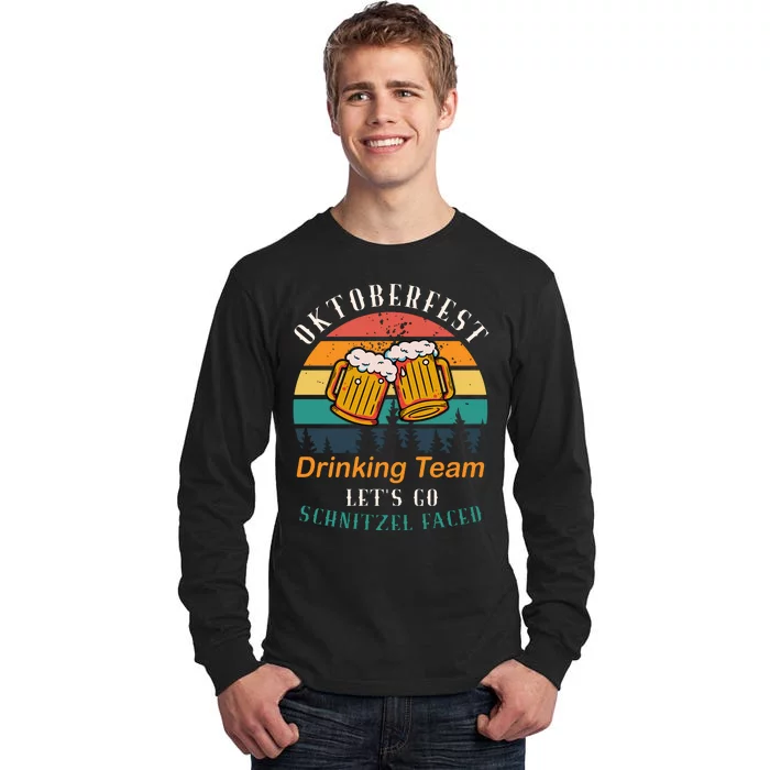 Oktoberfest Team Lets Get Schnitzel Faced Tall Long Sleeve T-Shirt