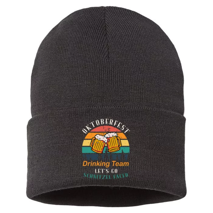 Oktoberfest Team Lets Get Schnitzel Faced Sustainable Knit Beanie