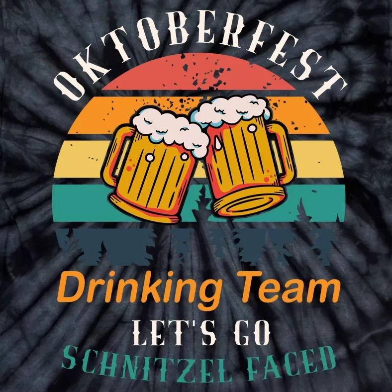 Oktoberfest Team Lets Get Schnitzel Faced Tie-Dye T-Shirt