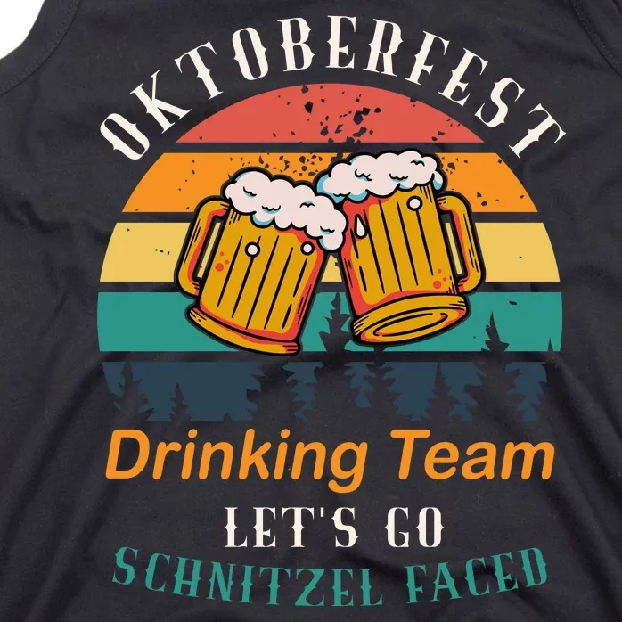 Oktoberfest Team Lets Get Schnitzel Faced Tank Top