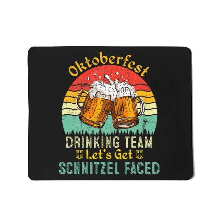 Oktoberfest Team Lets Get Schnitzel Faced German Mousepad