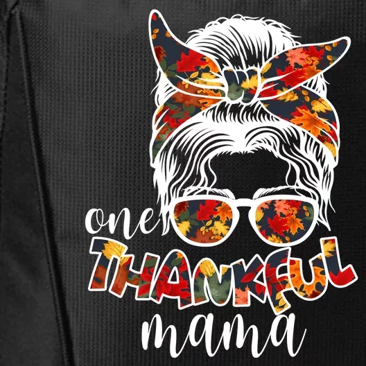 One Thankful Mama Fall Hair Bun City Backpack