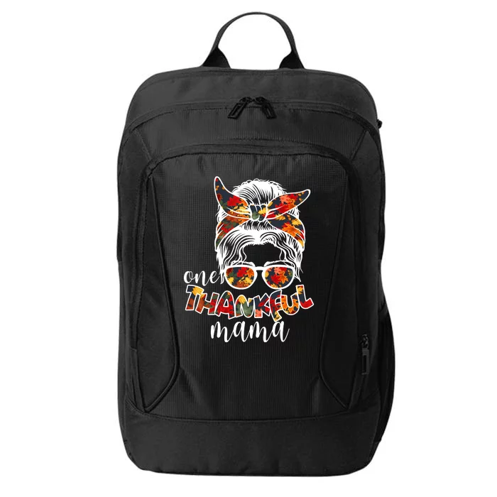 One Thankful Mama Fall Hair Bun City Backpack