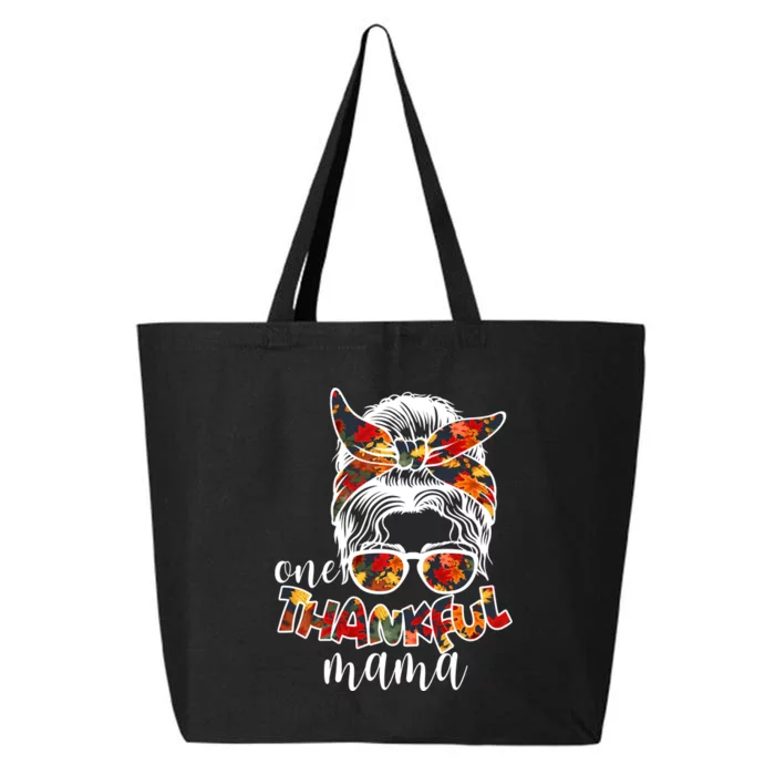 One Thankful Mama Fall Hair Bun 25L Jumbo Tote