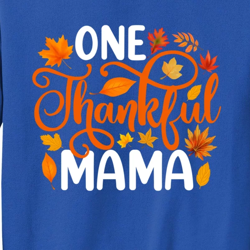 One Thankful Mama Funny Fall Autumn Thanksgiving Cool Gift Tall Sweatshirt