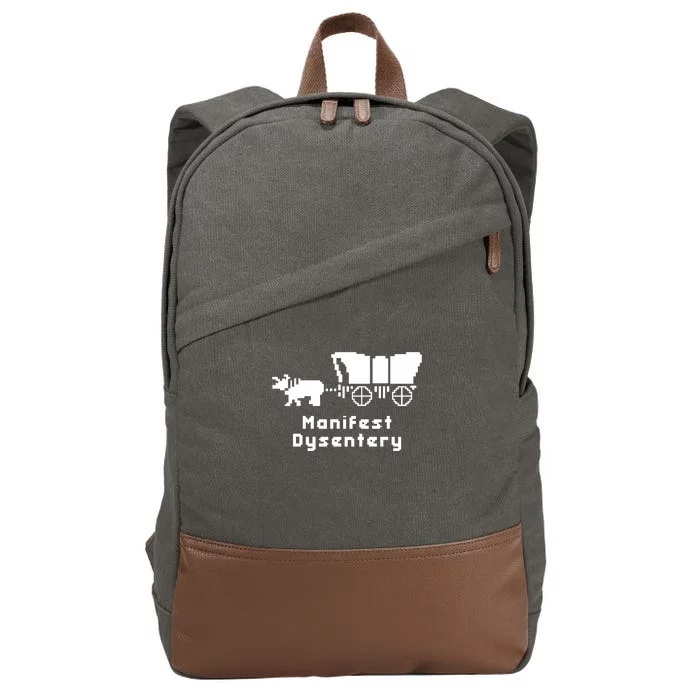 Oregon Trail Manifest Dysentery Cotton Canvas Backpack