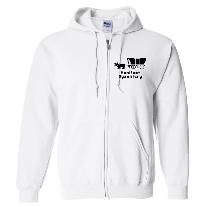 Oregon Trail Manifest Dysentery Full Zip Hoodie