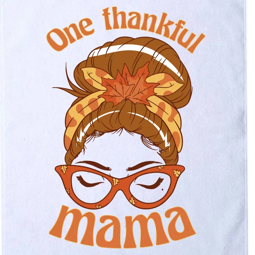 One Thankful Mama Autumn Festive Hair Bun Platinum Collection Golf Towel