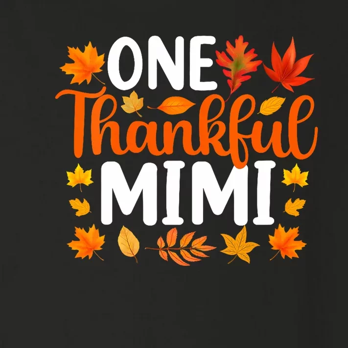 One Thankful Mimi Funny Fall Autumn Thanksgiving Toddler Long Sleeve Shirt