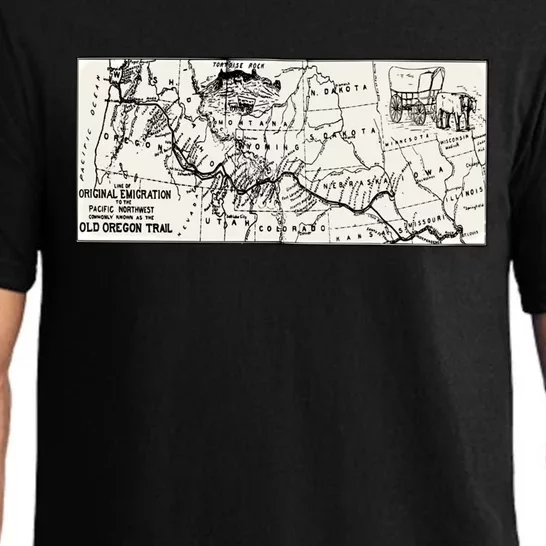 Oregon Trail Map Gift Ox Team Usa Cartography Geography History Meaningful Gift Pajama Set